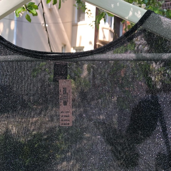 New with tags whimsigoth sheer black sparkle top - Picture 2 of 4